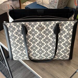 Kate Spade Black and Cream Clover Tote